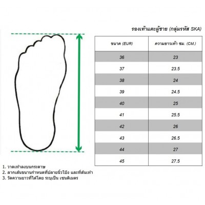 รองเท้าแตะ SKA-21 หนังนูบักออยล์ดำ